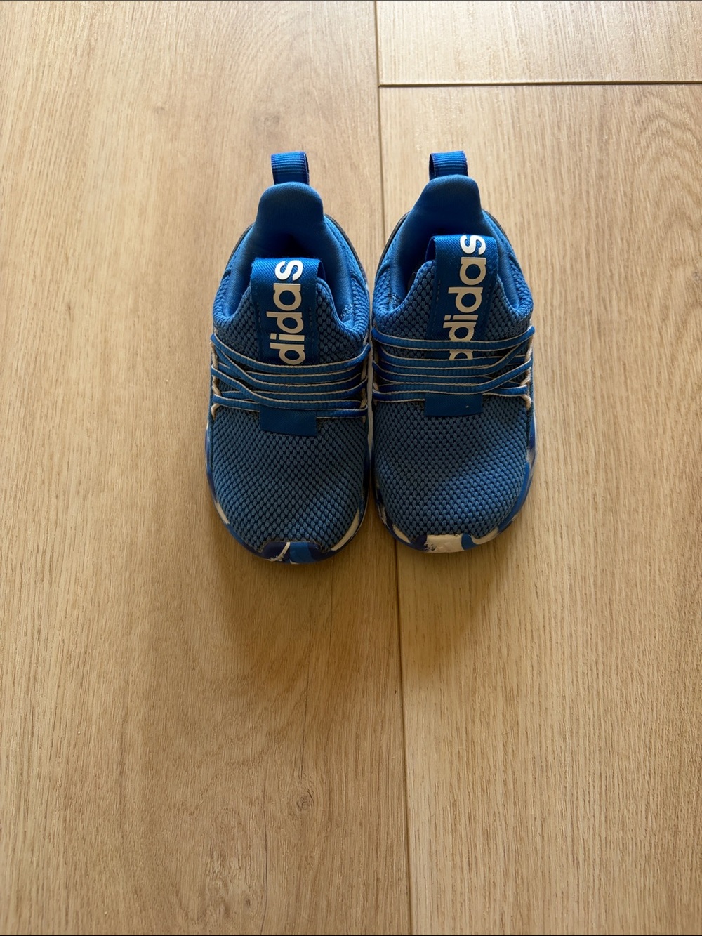 Adidas Kids Royal Blue Slip-On Mesh Sneakers